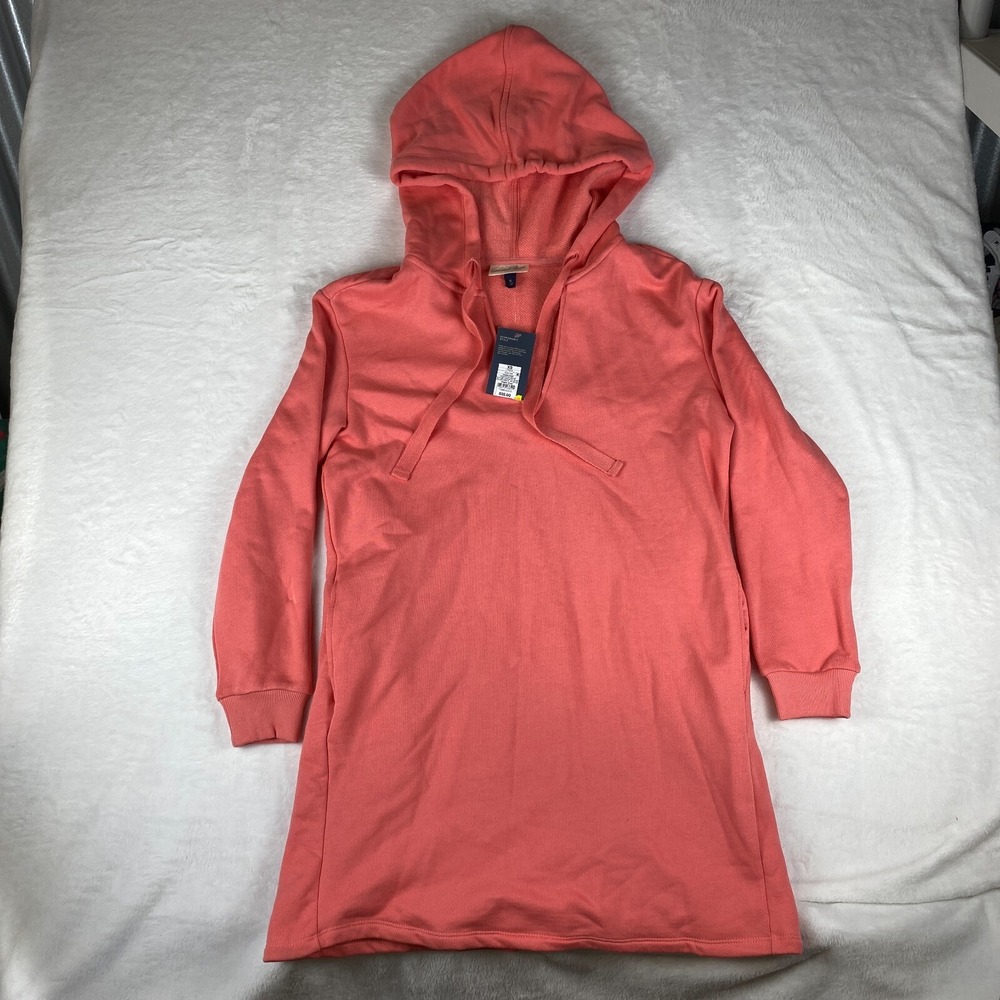 Universal Thread‎ Tunic Dress Women's XS Orange Long Sleeve Drawstring Hooded
